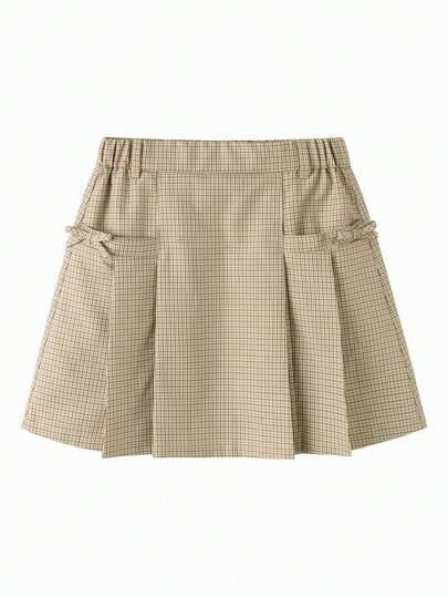 Balabala Kids' Skirt Autumn/Winter Girls' Short Skirt College Style Pleated Woolen Fashion