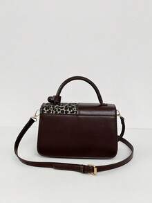 Fashionable Retro Color Block Women Handbag With Accessory - Multicolor - View 4
