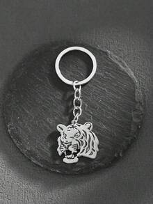 1pc Fashion European Hollow-Out Dual Accessories Dual-Color Fierce Leopard Head Keychain Pendant Ornament, Suitable For Men, Women, Couples, Car Keys, Luggage Decorative, Great Gift - Multicolor - View 16