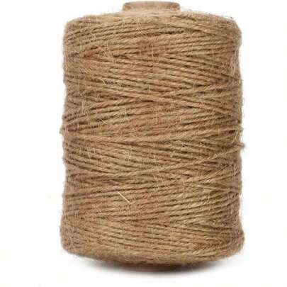 Tenn Well Natural Jute Twine, 984 Feet 2mm Garden Twine, Brown Jute String For Arts And Crafts, Gardening, Gift Wrapping, Bundling, Recycling