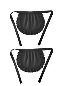 女仆围裙，可爱公主风围裙，软妹洛丽塔日常围兜，厨师围裙 - 彩色 - 查看 13