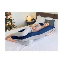 Almohada de Embarazo y Lactancia Tamao Jumbo+ Regalo para TU BEB - gris - Ver 3