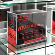 Hộp đựng ETB, Hộp bảo vệ ETB, Hộp trưng bày Elite Trainer, Thiết kế xếp chồng, Thích hợp cho bộ sưu tập niêm phong, Chống trầy xước (Đế đen bảo tàng và nắp acrylic trong suốt) - Nắp trong suốt đáy đen - Xem 3