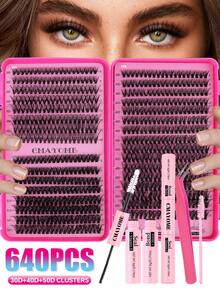 640 sợi mi giả D-Curl kiểu dáng tự nhiên, độ dày 10D+20D+30D+40D+50D, mi đen dày, hỗn hợp (phù hợp cho người mới bắt đầu). Tự nhiên & nhẹ nhàng, số lượng lớn, mi giả kiểu hoạt hình cổ điển, bền lâu, phù hợp sử dụng hàng ngày/tiệc tùng/đám cưới/Giáng sinh/lễ hội âm nhạc. Bao gồm keo dán mi, nhíp và cọ chải mi. Kích thước nhỏ gọn tiện mang theo. - Nhiều màu - Xem 5
