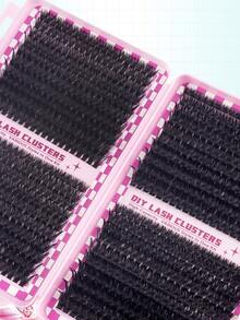 800/720 piezas Rizos DD Cluster Lash de alta capacidad Kit de extensiones de pestañas para principiantes, pestañas individuales duraderas Extensiones de racimos de estilo mixto Extensiones de racimos DIY en casa Maquillaje Belleza Extensiones de pestañas postizas para agrandar tus ojos