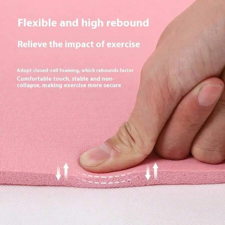 8mm Non-Slip Yoga Mat: Extra Grip For Stable Poses - Hồng - Xem 1