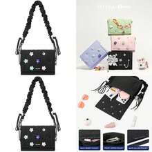 Telena Crossbody Bags For Women Cross Body Purse With Guitar Strap Lightweight Puffer Shoulder Bag For Travel(Z-Blackberry Bobo - Flower Series) - Type1 - 查看 1