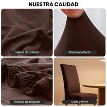 KIROTLA Chair Covers - Chocolate Brown - View 10