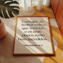 Framed Picture Commit To The Lord Everything You Do Proverbs 16 3 Bible Verse Faith - Màu nâu  Mocha - Xem 6