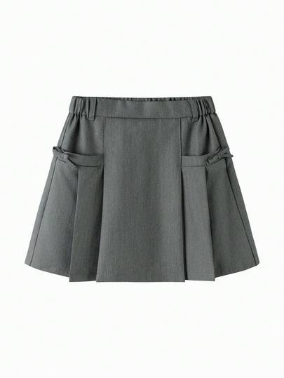 Balabala Kids' Skirt Autumn/Winter Girls' Short Skirt College Style Pleated Woolen Fashion