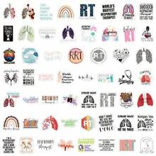 55PCS Respiratory Therapist Stickers Aesthetic Vinyl Stickers High Quality Stickers Decals Scrapbook,Journaling,Laptop,Bumper,Skateboard,Water Bottles,Computer,Phone Stickers Can Bring A Lot Of Fun To Your Life,The Perfect Gift For Adults - Multicolor - View 3
