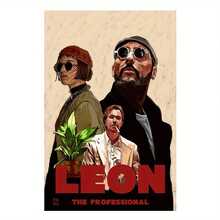 12x18 Inch Leon The Professional Canvas Print - Frameless Movie Poster, 100% Canvas Material, Artist's Illustration, Waterproof Wall Art For Home Decor - Multicolor - View 1