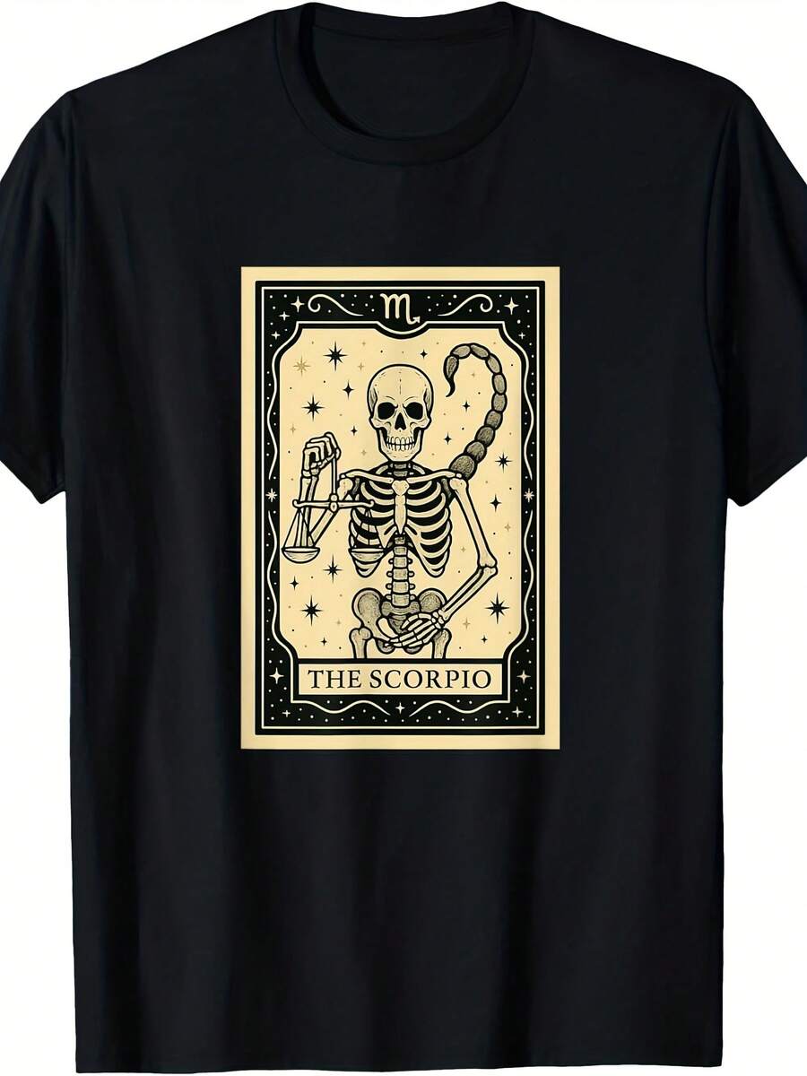 The Scorpio Tarot Card Halloween Spooky Gothic Witchy T-Shirt - 款式27 - 查看 1