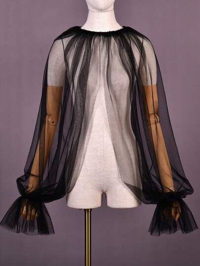 1 Set einfache unifarbene Braut-Schulterhandschuhe mit integrierter gerüschter Randverzierung zum Bedecken der Arme, geeignet für Frauen zum Besuch von Dinnerpartys und Tanzveranstaltungen