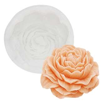 Peony Flower Silicone Soap Molds 3D Resin Candle Molds Flower Fondant Silicone Mold For Handmade Cake Decoration Cupcake Jelly Candy Chocolate Epoxy Casting Resin Craft