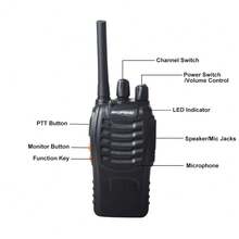 2pcs Baofeng TH-888S UHF Long Range Two-Way Radio Transceiver, Portable Wireless Receiver For Hunting, Hotel