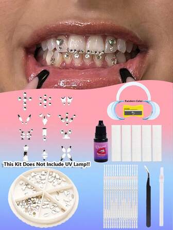 novani 90Pcs DIY Teeth Gems Kit(With Glue) (No Uv Lamp), Fashionable Gems For Teeth ,Professional Tooth Gems,Th Jew,Els Crystal Reflective Tooth Gems For Teeth Starter Kit