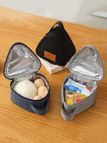 1 件加厚保温午餐袋，灰色/黑色/蓝色，便携式午餐盒手提袋，可重复使用的学生午餐袋，带厚铝箔衬里的保温午餐袋 - 彩色 - 查看 5