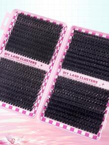 800/720 piezas Rizos DD Cluster Lash de alta capacidad Kit de extensiones de pestañas para principiantes, pestañas individuales duraderas Extensiones de racimos de estilo mixto Extensiones de racimos DIY en casa Maquillaje Belleza Extensiones de pestañas postizas para agrandar tus ojos