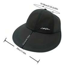 Women's Summer Outdoor Sun Hat Large Wide Brim Soft Breathable Sun Hats For Travel Hiking Beach Hats - màu đen - Xem 5