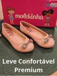 Sapatilha Infantil Feminina Fivela Molekinha - Rosa Bebê - Visão 2