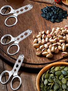 1/2/3 Pcs Set, Multi-Functional Small Zinc Alloy Shell Opener, Suitable For Sunflower Seeds, Pine Nuts, Pistachios And Various Small Nuts. Anti-Slip And Convenient Shell Removal Tools - Multicolor - View 12