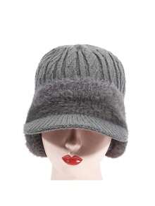 1pc Men's Ear Protection Knit Hat - With Visor & Chin Strap, Acrylic Warm Winter Cap For Outdoor Travel, Hiking, Fishing - Hand Washable, Hiking Headwear, Travel Headgear, Stylish Headwear Headgear - Multicolor - View 6