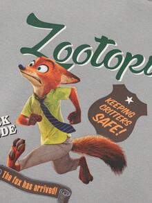 Balabala Zootopia Kids Fleece Sweatshirt, Boys & Girls 2025 Winter, Cute Warm Top - Gray - View 7