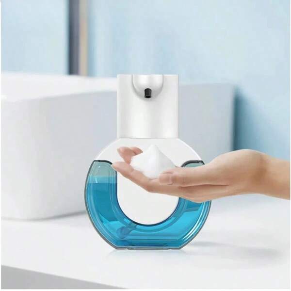 RAF 1 pieza Dispensador de jabón automático sin contacto de 430ml/15.18oz, Dispensador de espuma de jabón recargable por USB de 500mAh con sensor, Dispensador de líquido de jabón automático sin manos para baño y cocina