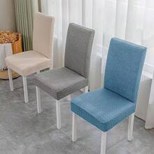 Fundas para Sillas, Juego de 6 Fundas para Sillas de Comedor, Cubre Sillas de Tela Elástica, Protector de Sillas Removibles Y Lavables, para Comedor, Hotel, Comedor, Restaurante - Gris Claro - Ver 7