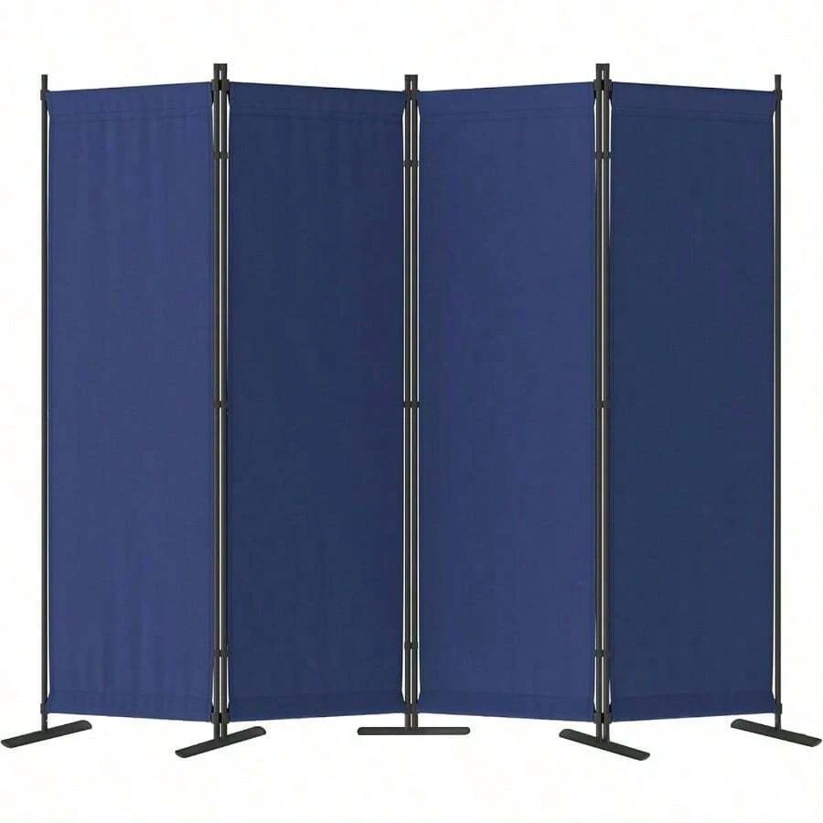 Morngardo Separador de habitacion plegable de privacidad con 4 paneles divisores de 88 pulgadas separador portatil para decoracion del hogar oficina recamara color negro PFMST4 - azul - Ver 1