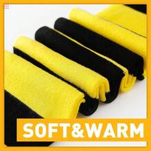 Kayhoma Extra Long Cotton Stripe Thigh High Socks Over The Knee High Socks{"Size_name":"Medium","Color_name":"Black/Yellow"} - 黑色/黃色 - 查看 4