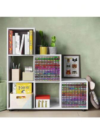 Scaffale di stoccaggio di alta qualità in PVC per pennarelli, rinforzato e con fori aumentati (120/180/240), per la conservazione di pennarelli, pennelli per acquerelli, matite colorate, scaffale da scrivania per ufficio, facile da installare e fissare.