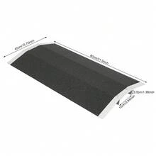 12° Wheelchair Ramp Threshold Ramp With Non-Slip Surface Door Threshold Ramp UK - Black+Silver - View 2