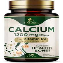 Calcium 1200 Mg With Vitamin D3 - Bone Health Supplement, Vitamin D &Amp; Calcium Supplements For Women &Amp; Men - Bone Strength, Teeth &Amp; Immune Support, Nature'S Calcium Pills, Bottled In USA - 240 Tablets - Tên hương vị B - Xem 1