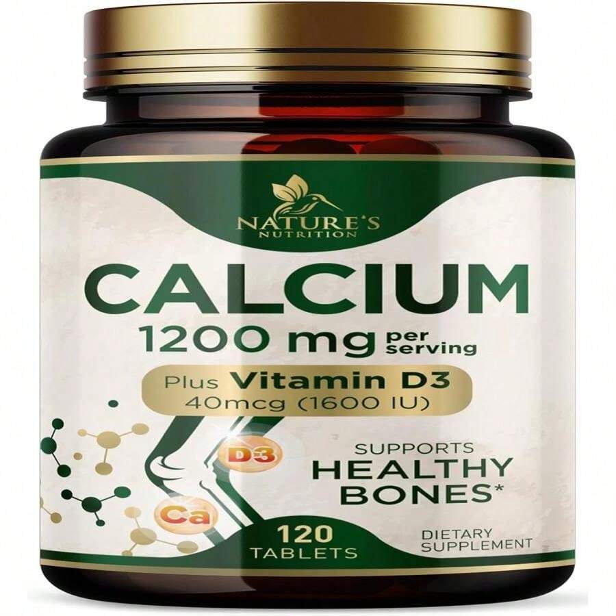 Calcium 1200 Mg With Vitamin D3 - Bone Health Supplement, Vitamin D &Amp; Calcium Supplements For Women &Amp; Men - Bone Strength, Teeth &Amp; Immune Support, Nature'S Calcium Pills, Bottled In USA - 240 Tablets - Tên hương vị B - Xem 1
