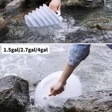 [Portable Folding Water Bucket] Large Capacity 4gal/2.7gal/1.5gal Portable Folding Water Bucket With Tap| Collapsible PE Food- Leakproof Design For RV Camping, Outdoor, Car, Bathroom Storage, Hydration, Compact, Durable, Lightweight, Foldable Bucket For Hikers, Campers