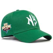 1 pieza Gorra de béisbol con estilo gótico para hombres con letra, bordado geométrico en el lateral para actividades al aire  protección solar en primavera y otoño, viajes, fiestas de playa y callejeras - Verde - Ver 6
