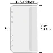 12 个 A6/A5 拉链活页夹口袋和 4 包现金信封标签贴纸用于预算透明不干胶标签用于账单省钱返校、返校、学校用品 - 無色 - 查看 5