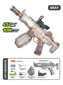 Dual Nozzle Fully Automatic Water Gun With Cool LED Lights, Electric Water Blaster Toy For Outdoor Beach Battle Games, Suitable For Ages 6+, Christmas/Halloween/Easter/Birthday Gift - Multicolor - View 13