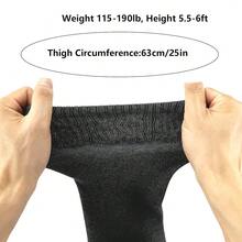 Bestjybt Women Plus Size Thigh High Socks Extra Long Over Knee Socks Warm Thick Leg Warmers Boot Stockings, Medium-Large{"Special_size_type":"Tall","Size_name":"OneSize","Color_name":"Grey"} - 灰色 - 查看 5