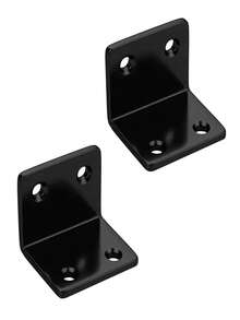 90 Degree Right Angle Fixator, Black Angle Iron, Triangle Iron Bracket, Connecting Piece, Metal L-Shaped Layer Board Bracket