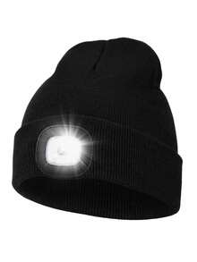 LED针织帽，户外、露营、运动、保暖、照明、多款式可拆卸、夜间户外步行帽、骑自行车、徒步旅行、旅行、钓鱼、工作、免提照明帽 - 彩色 - 查看 16