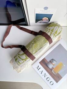 Picknickdecke im Vintage-Stil, blauer Blumen Muster, für den Outdoor-Campinggebrauch