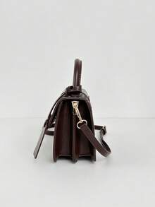 Fashionable Retro Color Block Women Handbag With Accessory - Multicolor - View 3