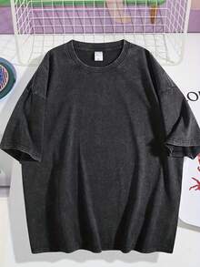 [Envío desde México]Camiseta unisex de alta calidad, patrón personalizado exclusivo impreso, 230g de algodón 100%, look desgastado retro, adecuada para estilo callejero, ropa casual callejera, camiseta para estudiantes & entusiastas del anime, camiseta masculina, regalo para Día de los Muertos, Navidad, Año Nuevo & cumpleaños, tallas S-3XL en stock - Negro - Ver 4