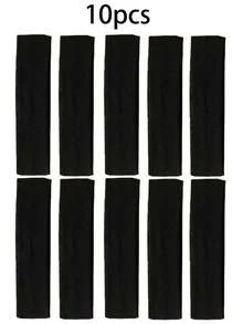 4pcs 2-Inch Wide Women Simplistic Yoga Sports Headbands, Non-Slip, Moisture Wicking Stretchy, Soft Fabric Material, Suitable For Yoga, Running, Gym And Other Sports & Leisure, Gym, Hairband Fall Winter Hair Band Hair Accessories For Women For Vacation Outfits Woman Elegant Scarf Women Bandana Soft Headwrap - Black - View 7
