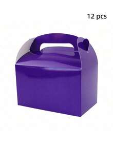 12 piezas de cajas de papel plegables para regalo, adecuadas para joyería, dulces, envasado de postres - multicolor - Ver 20