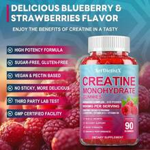 Creatine Monohydrate 8000mg Gummies With BCAA, L-Carnitine, Taurine &Amp; Vitamin B12 - Pre Workout Supplement For Muscle Growth, Strength &Amp; Energy - Pineapple Flavor Gummies, 180 Count For Men &Amp; Women - Flavor NameC - 查看 3