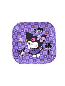 Sanrio 1pc Cute Hello Kitty & Melody Cartoon Fruit/Snack Plate, Square Bone Dish (Partial Pattern Random)